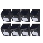Set 8 Lampi Solare, portabile, 30 LED, senzor de miscare