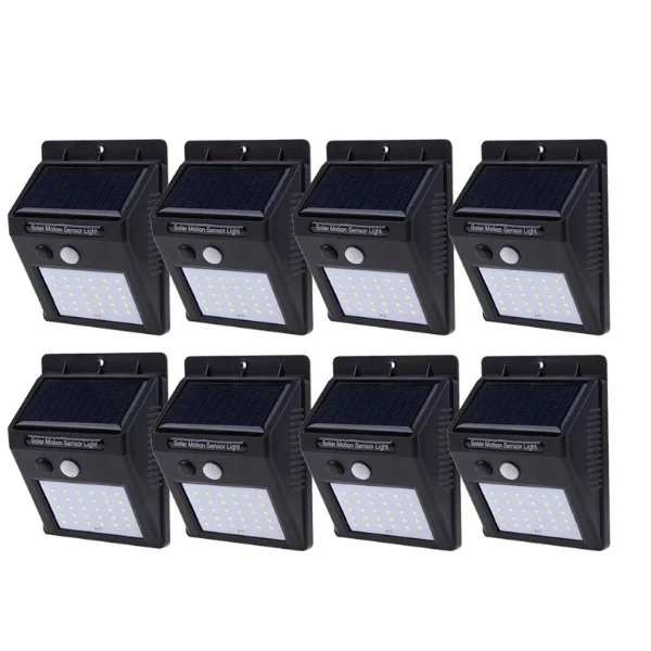 Set 8 Lampi Solare, portabile, 30 LED, senzor de miscare Set 8 Lampi Solare, portabile, 30 LED, senzor de miscare