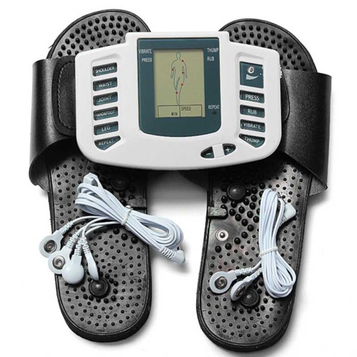 Aparat de masaj electrostimulare musculara, portabil, papuci pentru masajul talpilor