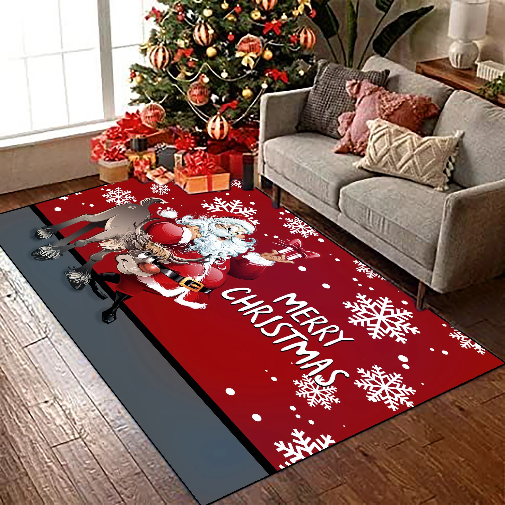 Covor de Crăciun Antiderapant, 120×180 cm, Design Tematic de Sărbători Covor de Crăciun Antiderapant, 120×180 cm, Design Tematic de Sărbători
