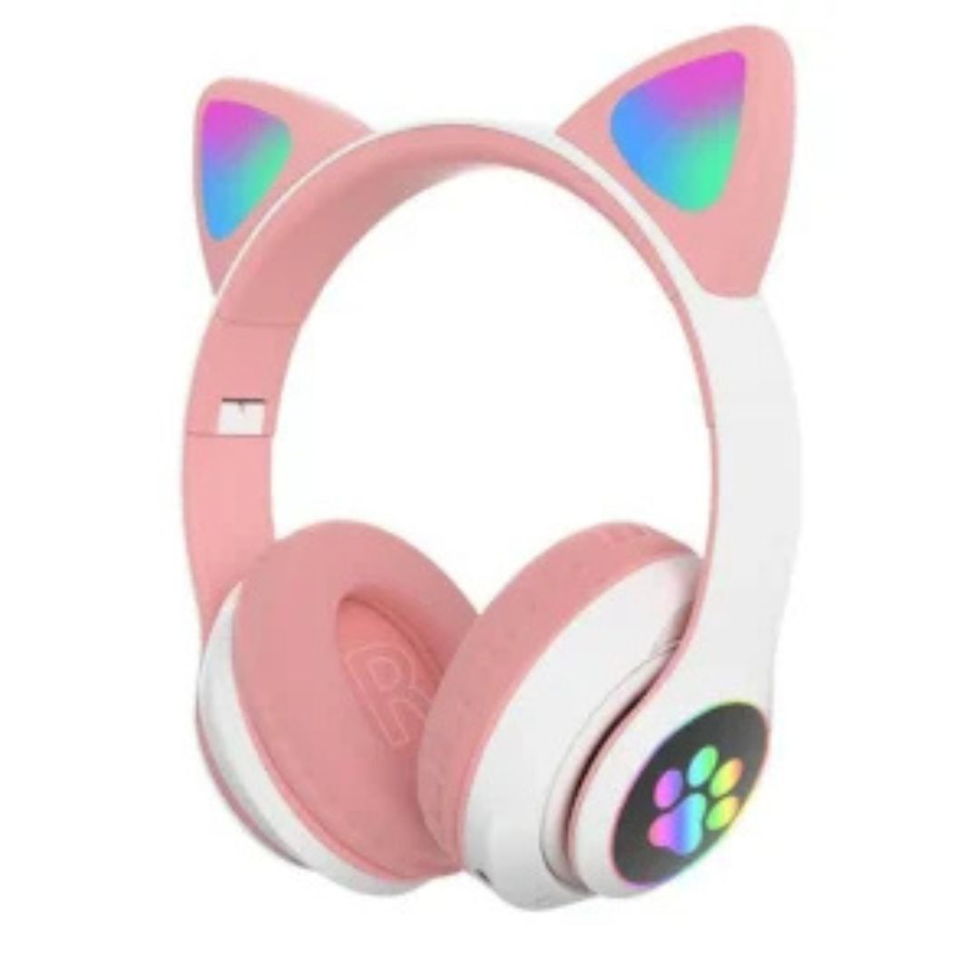 Casti pentru copii Wireless, Urechi De Pisica, Iluminare LED, Stereo - merimag.ro Casti pentru copii Wireless, Urechi De Pisica, Iluminare LED, Stereo
