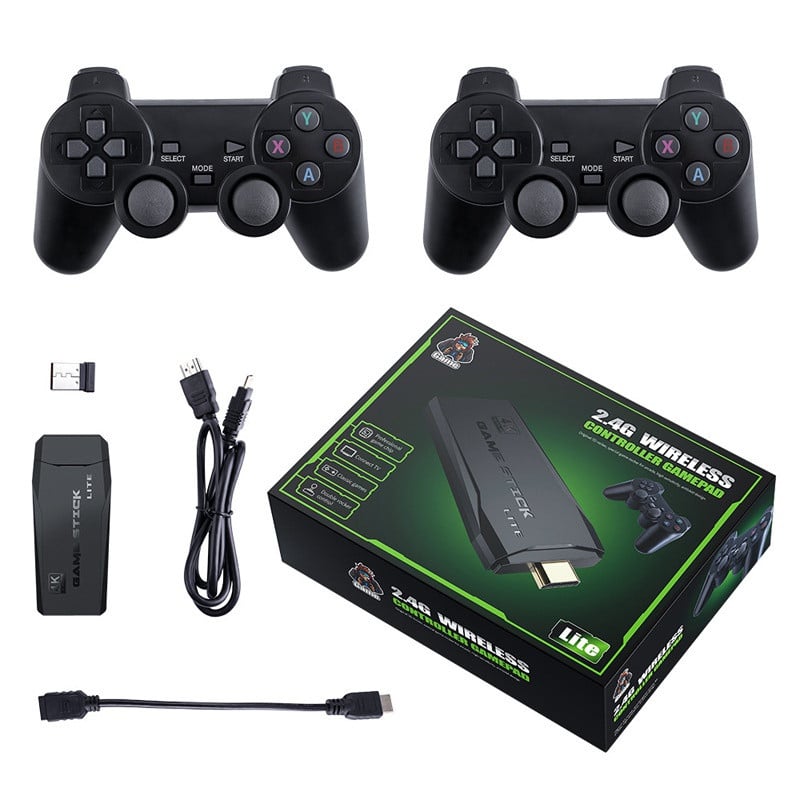 Consola wireless , 1Tech SH-G02, 10.000 de jocuri incorporate, doua joystick-uri wireless, 4K, 2,4 GHz, negru7