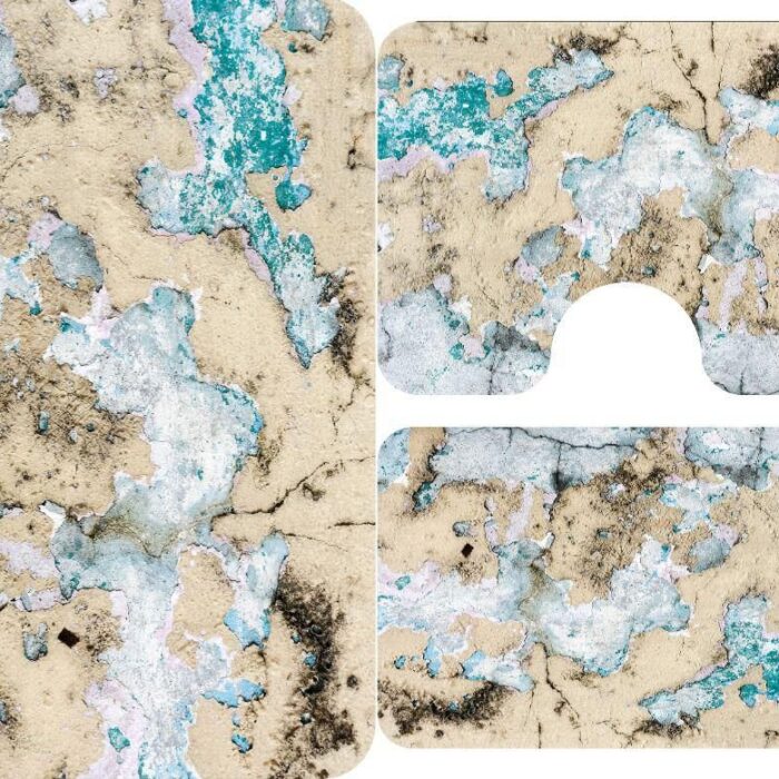 Covoare de Baie, 3 Piese, Antiderapante Abstract