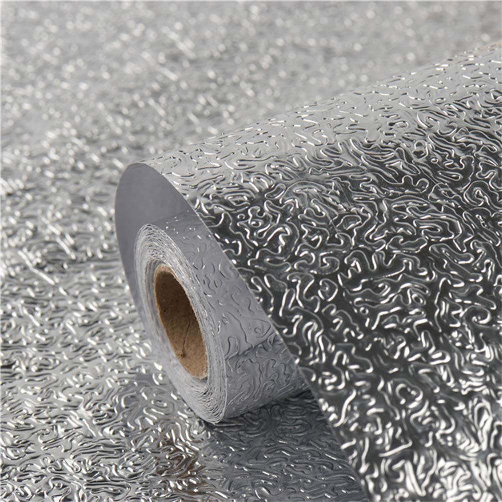 Folie de aluminiu autoadeziva bucatarie 60 x 300 cm Folie de aluminiu autoadeziva bucatarie 60 x 300 cm Argintiu