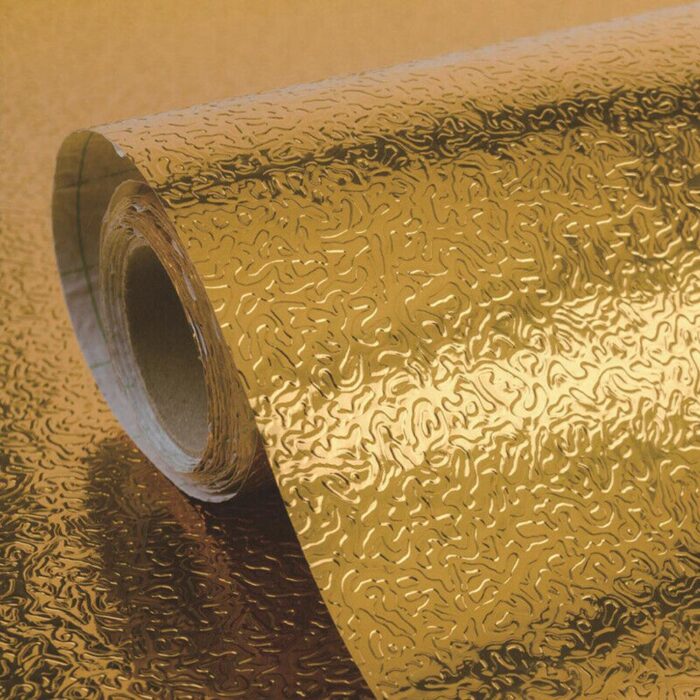 Folie de aluminiu autoadeziva bucatarie 60 x 300 cm Auriu