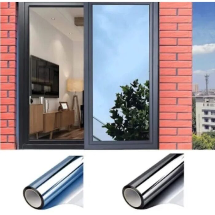 Folie geam, cu efect de oglinda, protectie solara UV, 60x300 cm