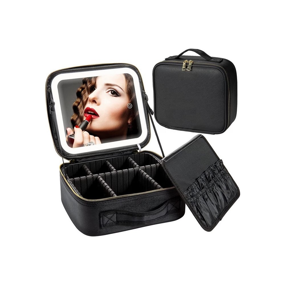 Geanta Cosmetica Pentru Make-up cu Oglinda LEDd