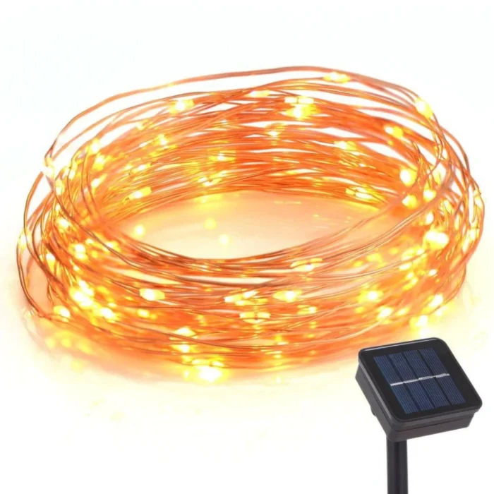 Ghirlanda Luminoasa Solara din Cupru 10M