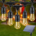 Ghirlanda solara 10 m cu 10 becuri Filament inclus, 2W,lumina calda