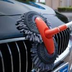 Mop cu cap dublu pentru autoturisme, maner telescopic, 360 grade