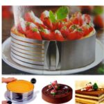 Inel feliator blat de tort ajustabil 8 cm, 16-20 cm, otel inoxidabil