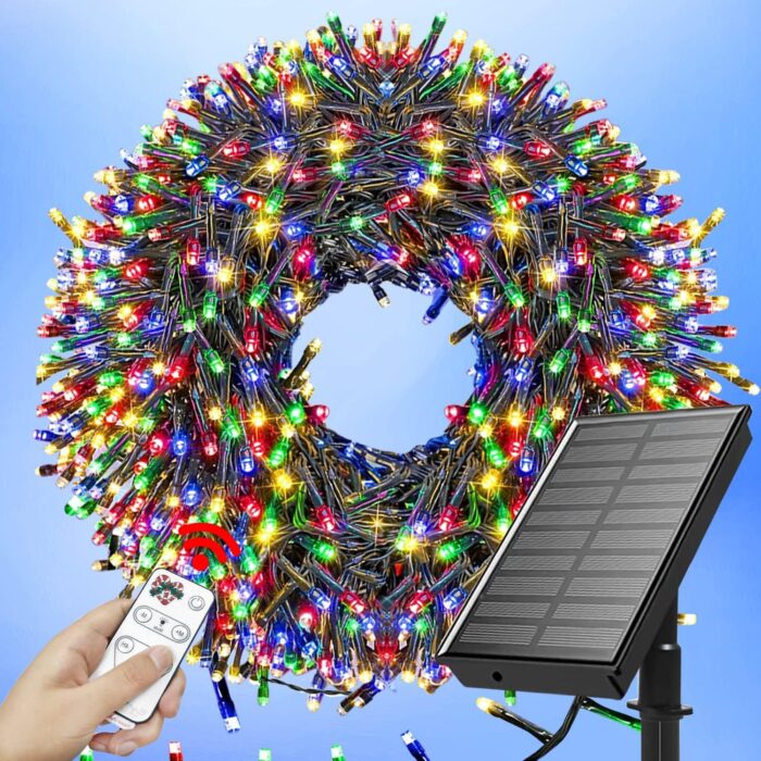 Instalatie cu incarcare solara si telecomanda ,lungime 30 m Multicolor