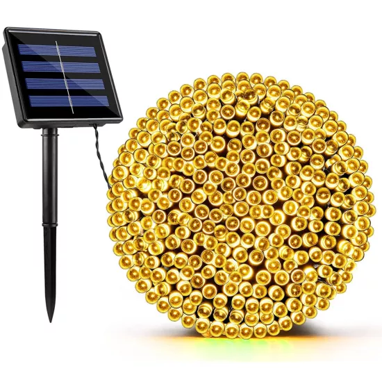 Instalatie cu incarcare solara si telecomanda ,lungime 33 m alb cald ,30 led