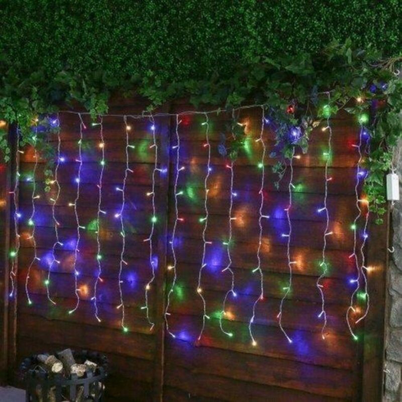 nstalatie de Craciun tip perdea 3 x 1 m multicolor