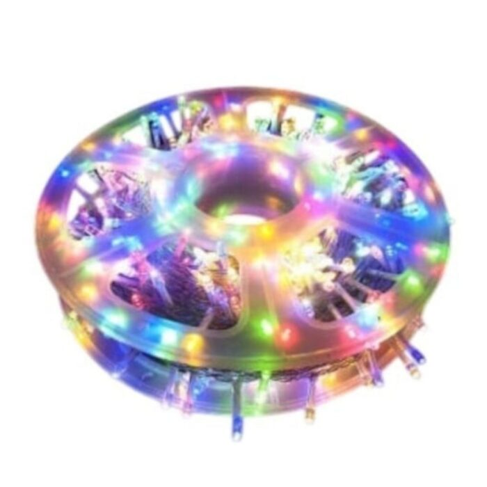 Instalatie de Craciun , tip rola 100M, 480 leduri rotunde , led-uri model V8 diamant , 8 Jocuri de Lumini , culoare multicolor , interior si exterior