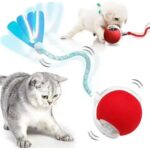 Jucarie interactiva electrica pentru caini si pisici, coada cu franghie