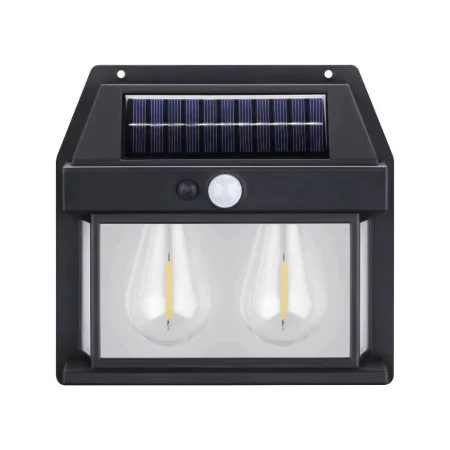 Lampa solara tip felinar 2W cu 2 Becuri, Acumulator 1800mAh, Senzor 5-8M