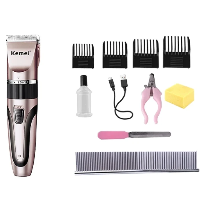 Masina-Tuns-Animale-Acumulator-si-Accesorii-Kemei-merimag.ro