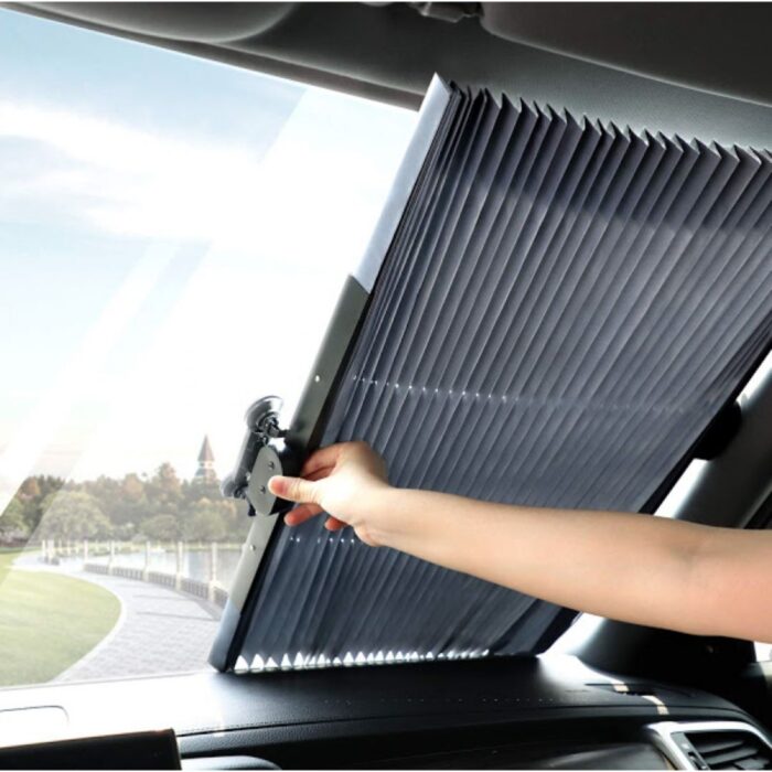 Parasolar auto retractabil UV, 65 cm