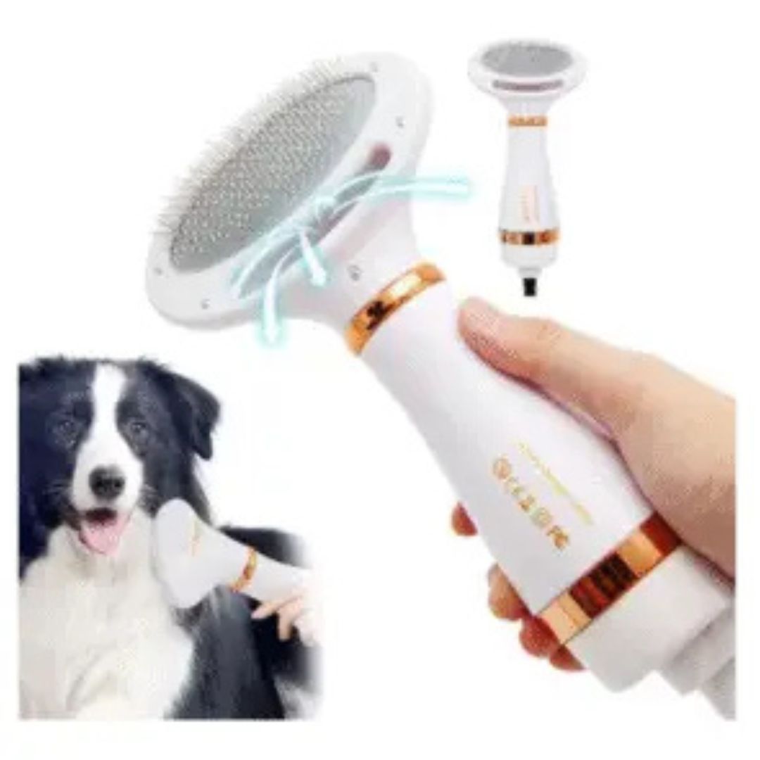 Perie pentru animale 2 in 1, uscator de par, silentios, 300 W - merimag.ro Perie pentru animale 2 in 1, uscator de par, silentios, 300 W