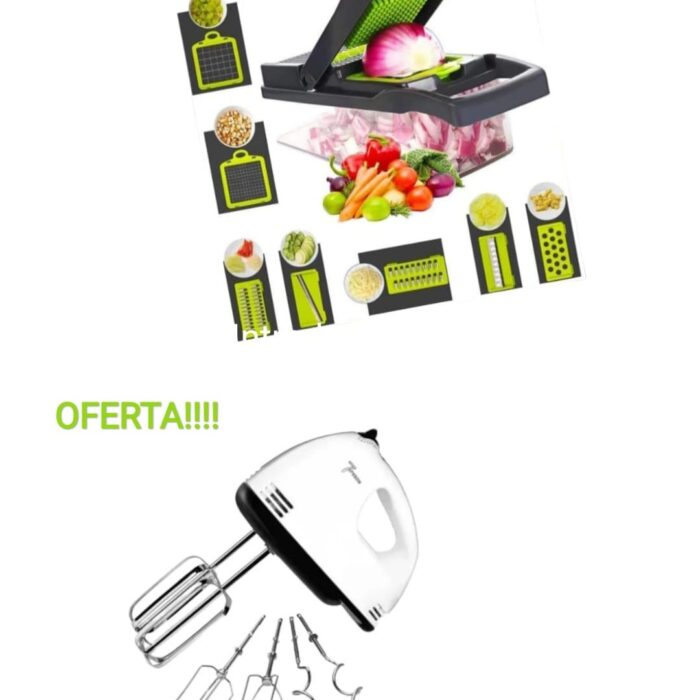 Razatoare Pro cu piese inox si maner protectie + Mixer de mana 260W, 7 trepte de viteza