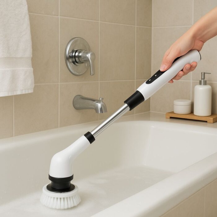 Scrubber Electric Multifuncțional cu Perii Rotative – Curățenie Rapidă și Ușoară