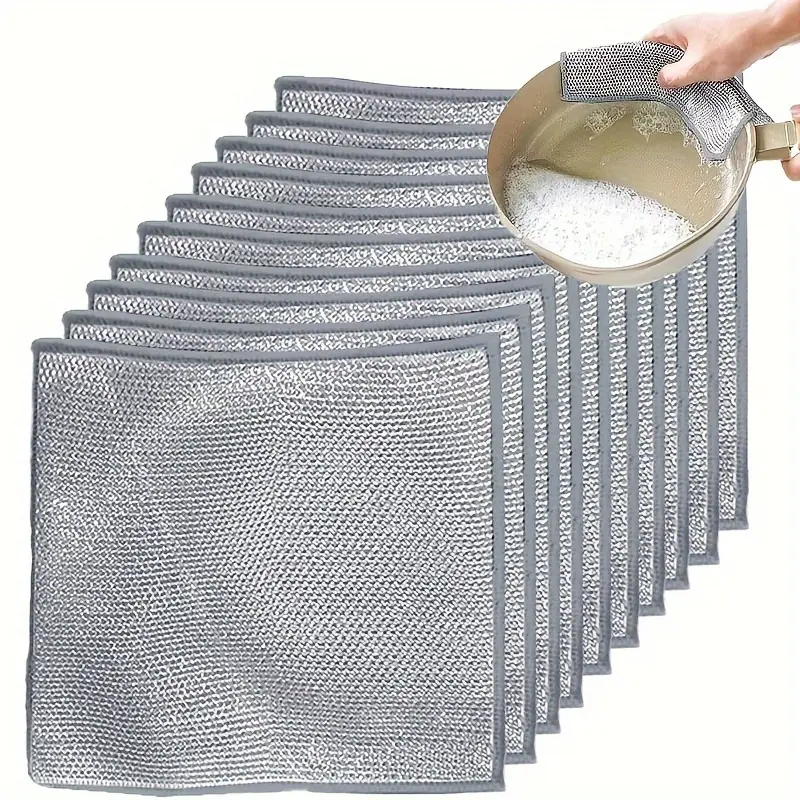 Set 10 lavete din fibra abraziva pentru vase Set 10 lavete din fibra abraziva pentru vase