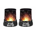 Set 2 x Lampa proiector LED RGB, efect cer instelat, 2 moduri iluminare