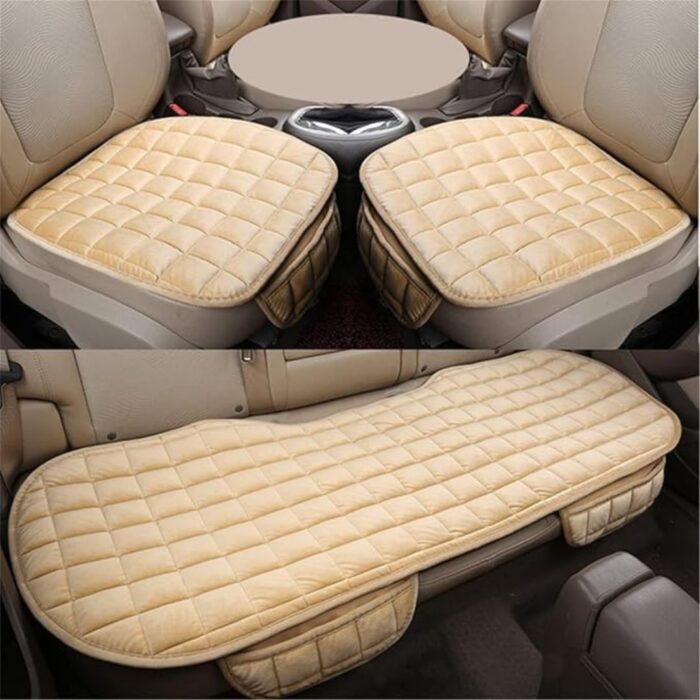 Set 3 huse scaun auto de protectie pentru sezut Bej