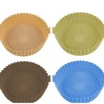 Set 4 Tavi din silicon pentru friteuza, antiaderente