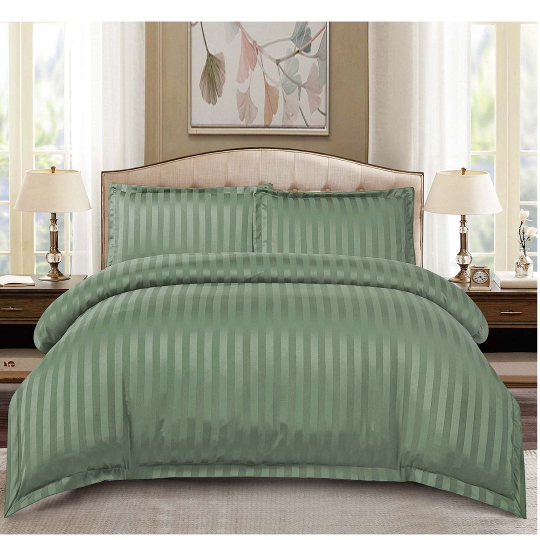 Set Lenjerie de pat dublu cu Elastic, 2 Persoane, 4 Piese – Verde - merimag.ro Set Lenjerie de pat dublu cu Elastic, 2 Persoane, 4 Piese – Verde