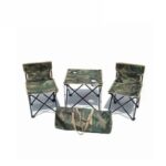 Set Masa Camping Pliabilă cu 2 Scaune, Portabil
