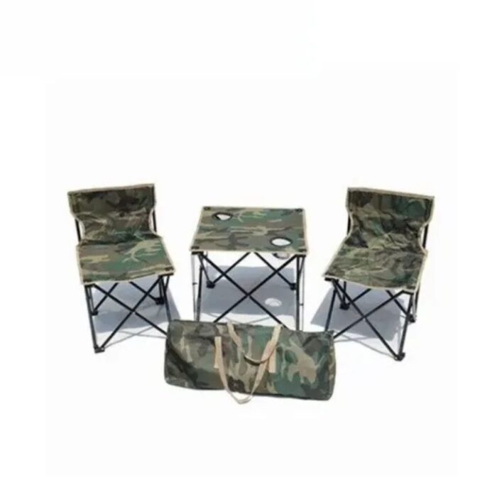 Set Masa Camping Pliabilă cu 2 Scaune, Portabil