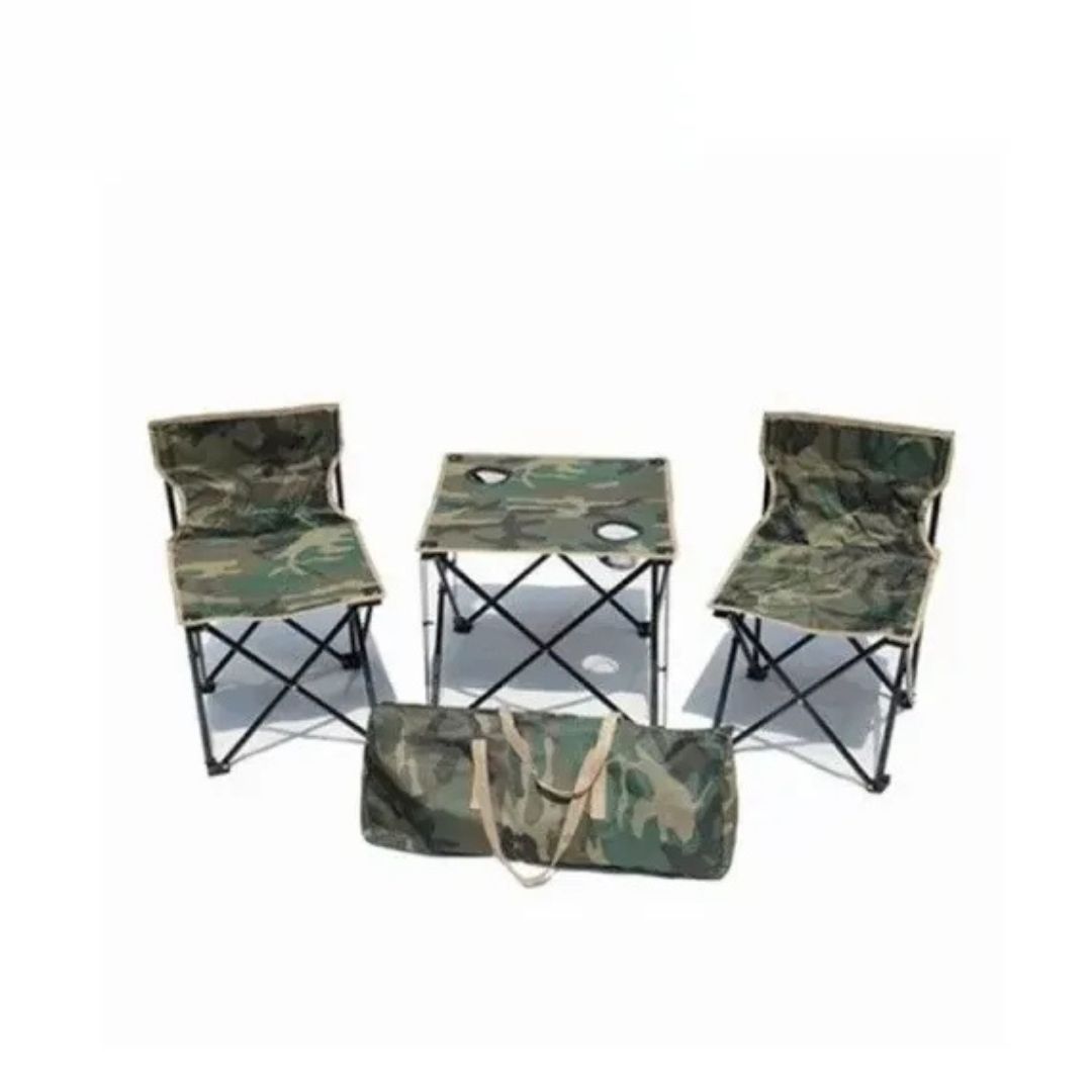 Set Masa Camping Pliabilă cu 2 Scaune, Portabil- merimag.ro Set Masa Camping Pliabilă cu 2 Scaune, Portabil