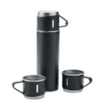 Set Termos cu Cani din Otel Inoxidabil, Capacitate 500ml, Negru