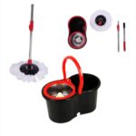 Set complet de curatare cu mop rotativ, galeata cu storcator si coada telescopica