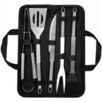 Set ustensile gratar din inox, 5 piese