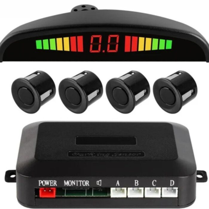Sistem de parcare pentru masina cu 4 senzori, display LED, avertizare acustica