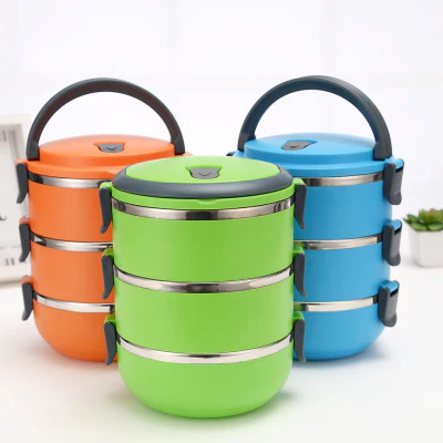 Cutie termoizolanta pentru mancare 2.1 Litri, 3 compartimente Cutie termoizolanta pentru mancare 2.1 Litri, 3 compartimente