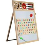 Tablă educativă multifuncțională din lemn – învățare prin joacă!