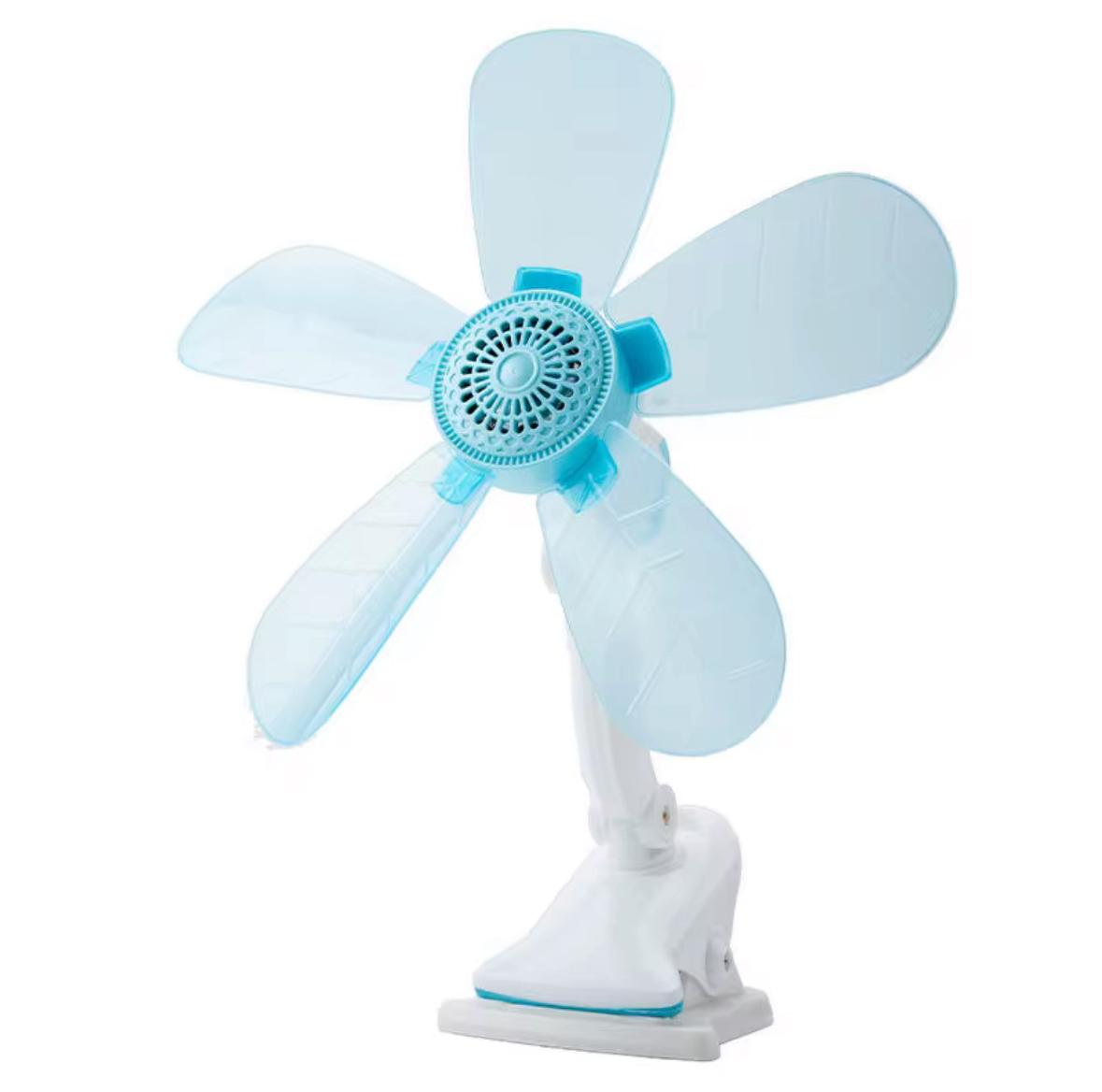 Ventilator Electric de Masa cu 5 Palete Flexibile, Design Silentios albastru Ventilator Electric de Masa cu 5 Palete Flexibile, Design Silentios