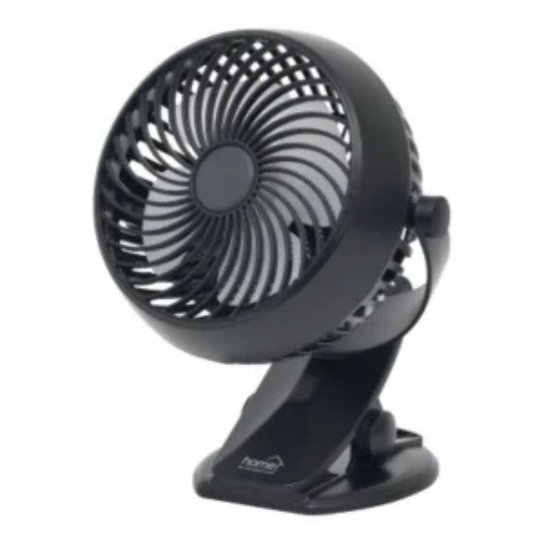 Ventilator cu Acumulator și Clema, 10 cm, Negru - merimag.ro Ventilator cu Acumulator și Clema, 10 cm, Negru