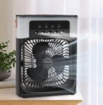 Ventilator de birou, 4 in 1, Negru, USB tip C