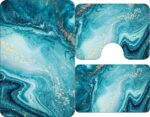 Covoare de Baie, 3 Piese, Antiderapante model Abstract