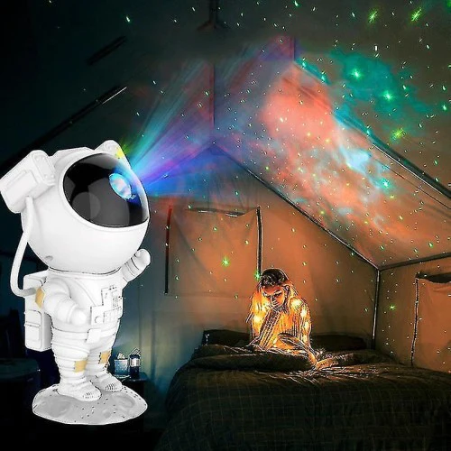 Astronaut proiector LED si laser cu proiectie stele, RGB , telecomanda