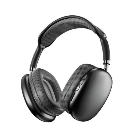 Casti wireless, P9 Pro Max, bluetooth, iesire jack 3.5mm Negre
