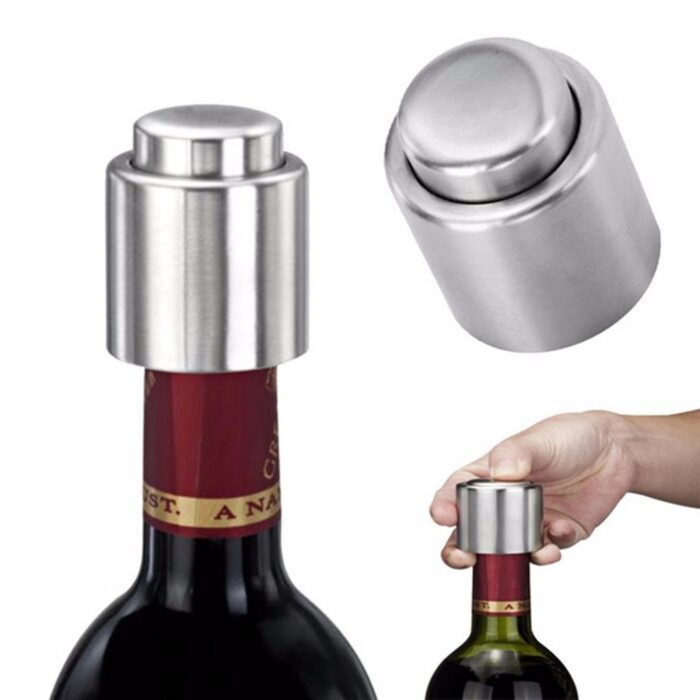 Promo! 1+1 Dop de vin pentru sticla din metal - merimag.ro