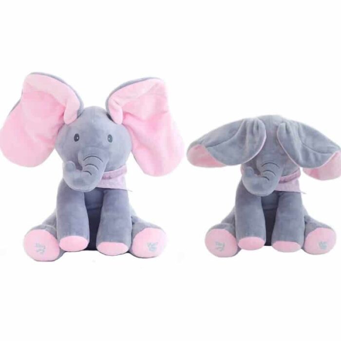 Jucarie de plus Elefant cucu bau +papagal vorbitor