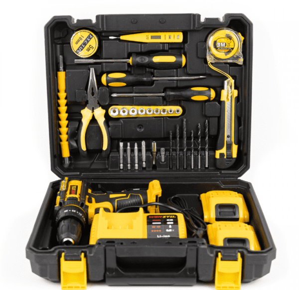 Set Bormasina 36V cu 2 acumulatori + Trusa scule si accesorii