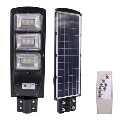 Lampa Stradala Led de 90W Cu Panou Solar, Acumulator, Senzor De Miscare Lampa Stradala Led de 90W Cu Panou Solar, Acumulator, Senzor De Miscare